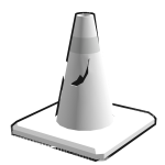 White Glitch Cone Hat