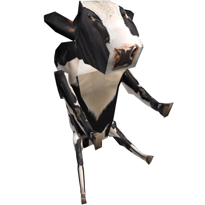 low poly cow