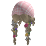 Plaid Cottage Core Flowy Braids w/ Flowers