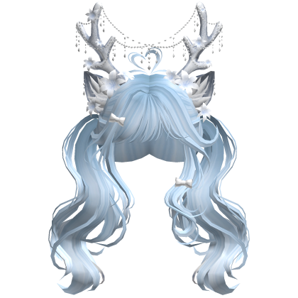 Ethereal Christmas Fairy Fawn Pigtails w/ Antlers