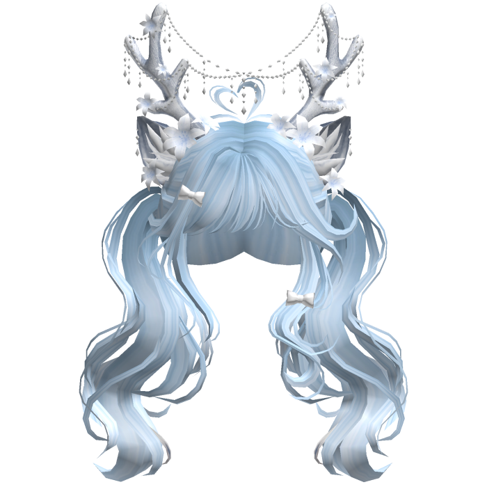 Ethereal Christmas Fairy Fawn Pigtails w/ Antlers
