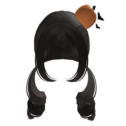 Cute Low Pigtails w/ Pumpkin [BROWN] Roblox item