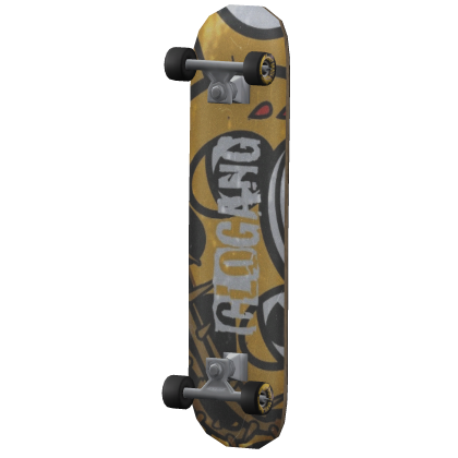 Custom Glo Gang Design Skateboard V10 (Side)