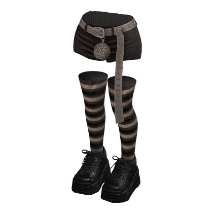 Stylish Shorts Hanging Belt (Brown Beige)
