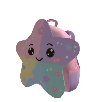 Cute Multicolored Star Shaped Pink Backpack
