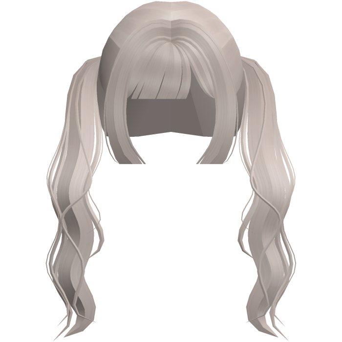 ♡ long curly cutecore pigtails in ash blonde ୧