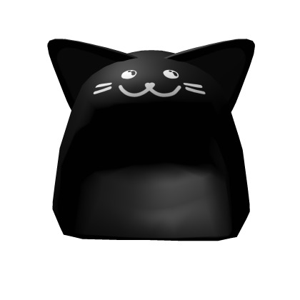 Black Cat Hood with Cute Kitty Face