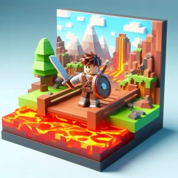 Blocky land icon