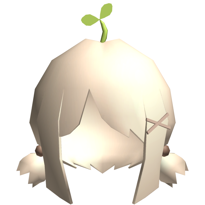 Kawaii Heisei Low Poly Sprout Pigtails Blonde