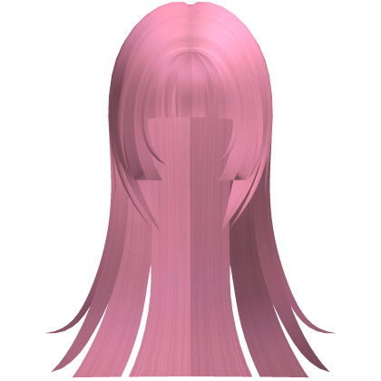 pink cute hime straight cut long hair