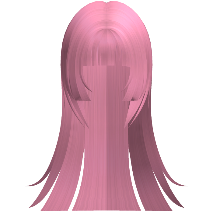 pink cute hime straight cut long hair