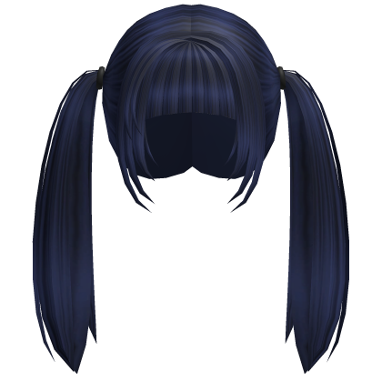 Blue Twin Ponytail Hair w/ Head Bandage Roblox item