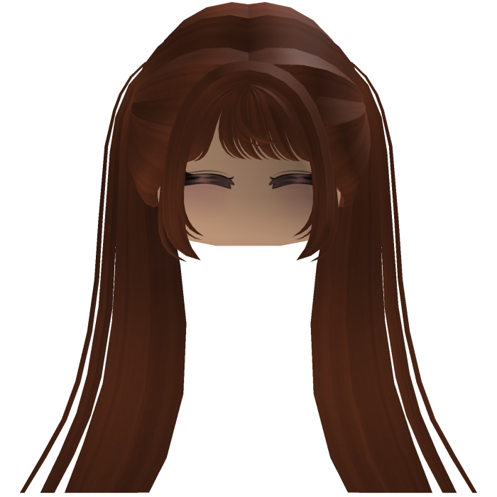 Cute emo y2k hair fluffy (brown)