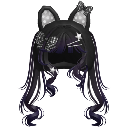 Cute Emo Curly Kitty Ear Pigtails w/ Hood Twilight