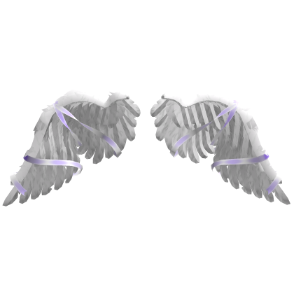 Ribboned Wings White Purple Roblox item