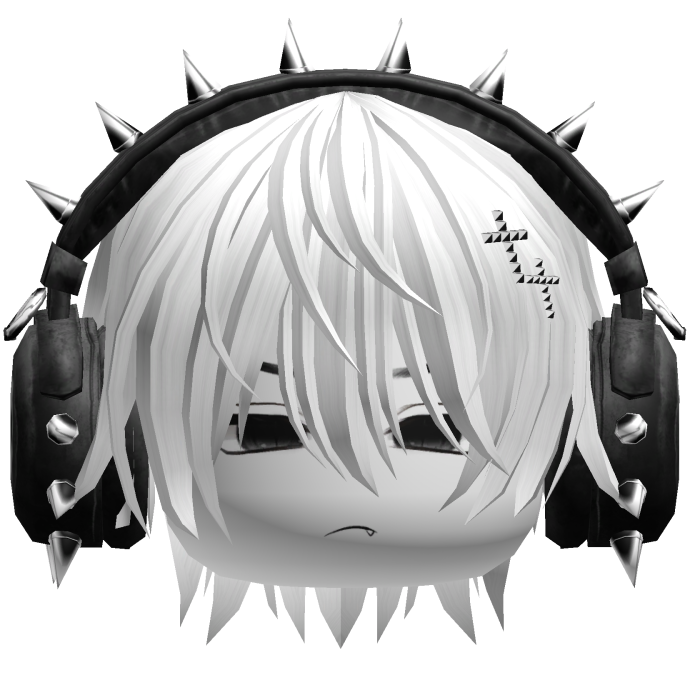 Boy Hair W/ Punk Headphones White V2