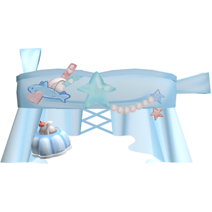 blue off shoulder dolphin jelly cute top