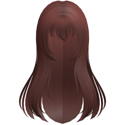 red blunt shoujo anime straight hair