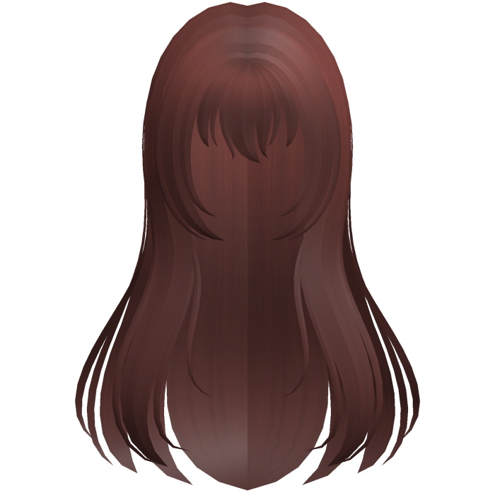 red blunt shoujo anime straight hair