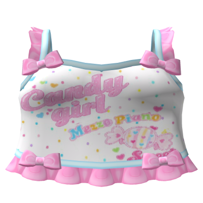 ♡ candy girl mezzo piano tweencore tank top 🩵 Roblox item