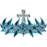 Heavenly SkyBlue Winter Cross Crown💙