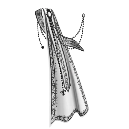 1.0 Royal sash with cape - white/black | Roblox Item - Rolimon's