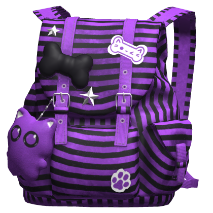 Purple Cute Bone Y2k Backpack