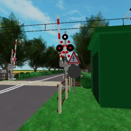Romanian railroad crossing icon