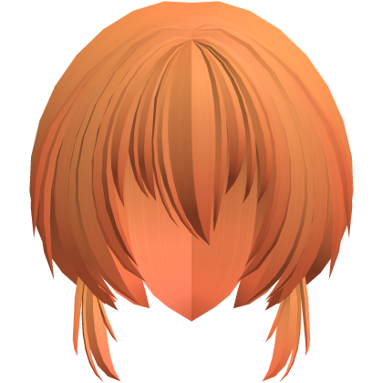 fluffy moe anime short side hair orange