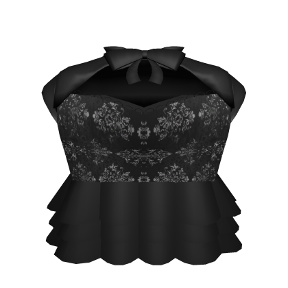 Gothic Black Lace Ribbon Dress