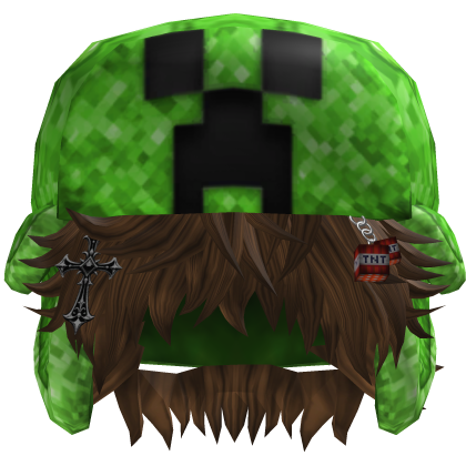 Mine Creepy Monster Ushanka Hat Boy Emo Hair Roblox item