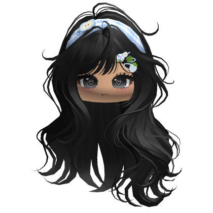 Black Mori Kei Igari Hair w/ Cute Face 