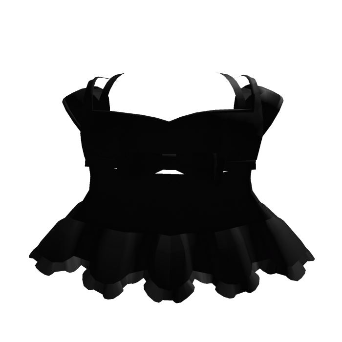 Black Bow Ruffled Dress