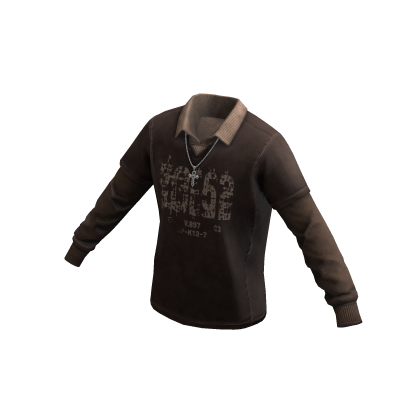 Grunge 52 Polo w/ Long Sleeve & Chain (Brown)