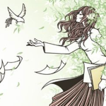 I picture you in the leaves