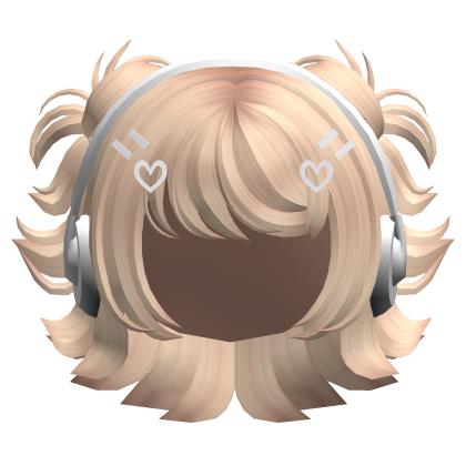 Cute Mini Buns w/ Y2K Headphones(Blonde) Roblox item