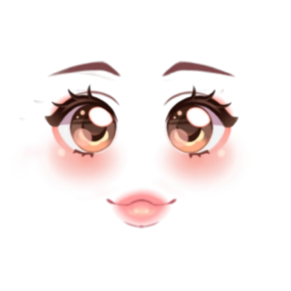 Adorable cute face with Blushes Roblox decal