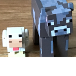 Minecraft cow and Minecraft chicken