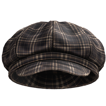 Trendy Aesthetic Beret (Beige Plaid) Roblox item