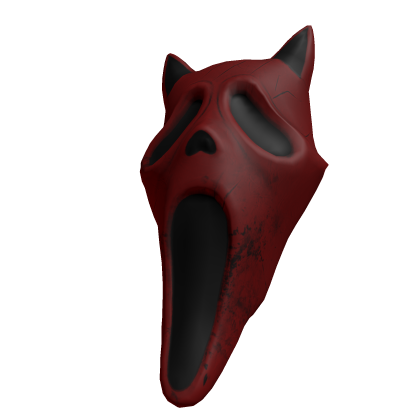 Red and Black Cat Ghost Mask Halloween