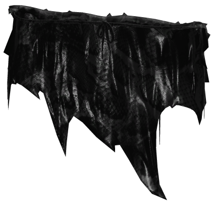 Leather Snake Print Waist Drape Black - Roblox