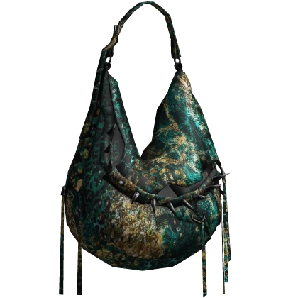 Green & Gold Spiked Handheld Archive Bag | Roblox Item - Rolimon's