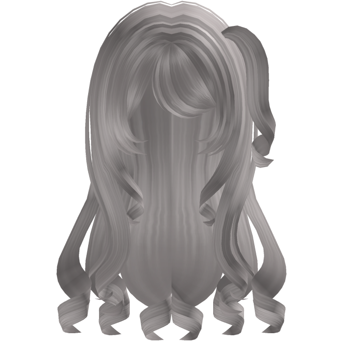 gray messy girl hair