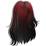 Messy Wavy Hair Red to Black