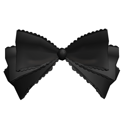 Kawaii Hair Bow Lace Ribbon (Black) Roblox item