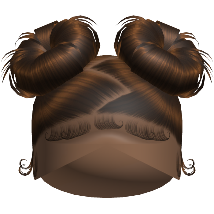 Doll Zig-Zag Part Double Buns (Brown)