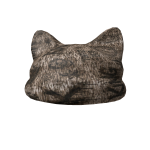 Silver Vintage Graffiti Punk Fur Beanie