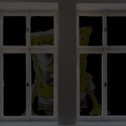 run from scary sponge balloon