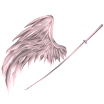 Pure Soft Light Pink Ghoul Wing & Katana
