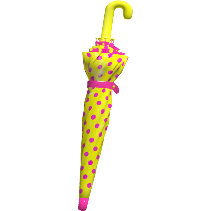 ♡ harajuku yellow & pink polka dot waist umbrella 